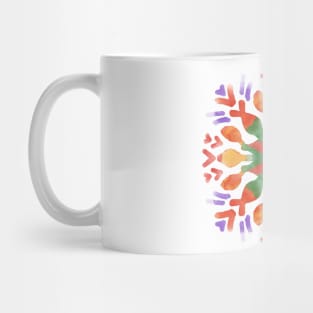 Phulkari Motif Indian Traditional Art of Punjab in Digital Watercolors GC-126-02 Mug